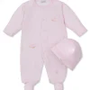 Baby Bunny Patch Pink Gingham Footie & Hat Set