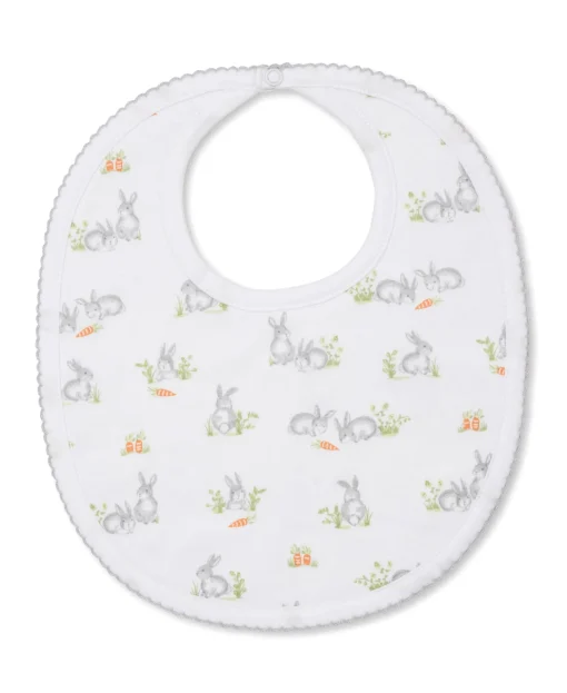 Baby Bunny Patch Silver Bib