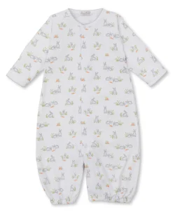 Baby Bunny Patch Silver Convertible Gown