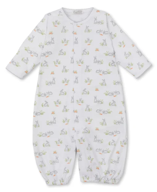 Baby Bunny Patch Silver Convertible Gown