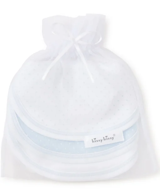 Blue Dot 3 Pack Bib Set w/ Tulle Bag