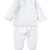 Blue Kissy Pointelle Cross Tee and Pant Set