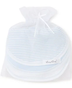 Blue Stripe 3 Pack Bib Set w/ Tulle Bag