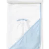 Blue/White New Kissy Dots Hooded Towel & Mitt Set