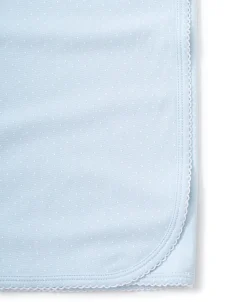 Blue/White New Kissy Dots Print Blanket