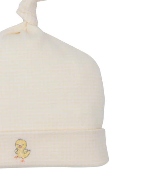 Cheery Chicks Yellow Knotted Hat
