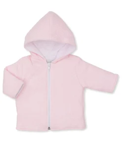 Classic Jacquards Pink Padded Zip Jacket