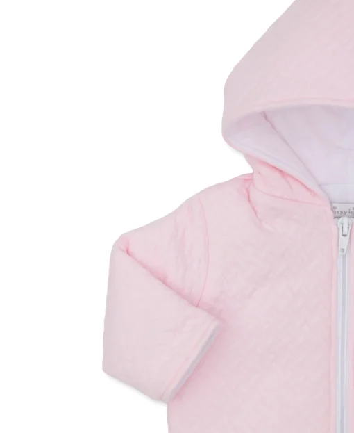 Classic Jacquards Pink Padded Zip Jacket