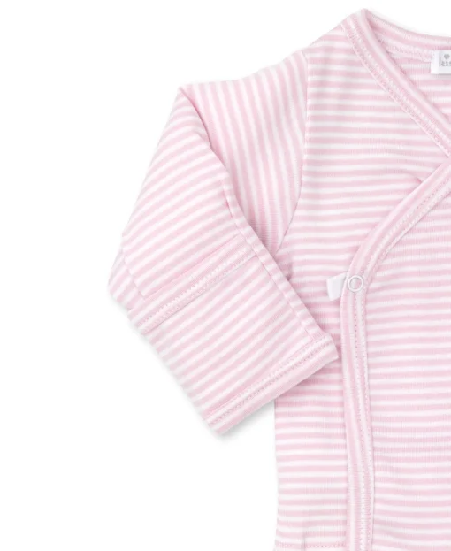 Classic Rib Pink Stripe Footed Pant Set