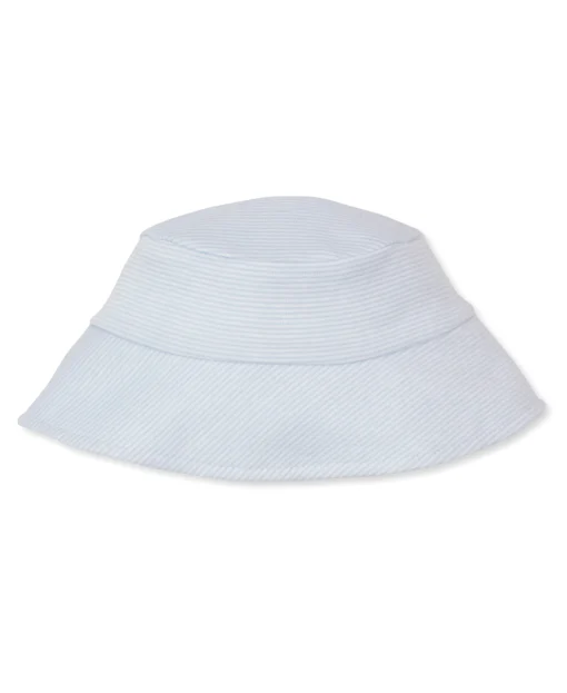 Construction Trucks Light Blue Stripe Bucket Hat
