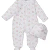 Cottontail Hollows Pink Zip Footie & Hat Set