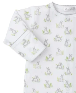 Cottontail Hollows Silver Zip Footie & Hat Set