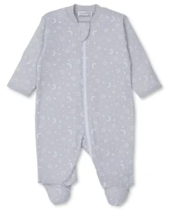 Crescent Moonlight Silver Zip Footie