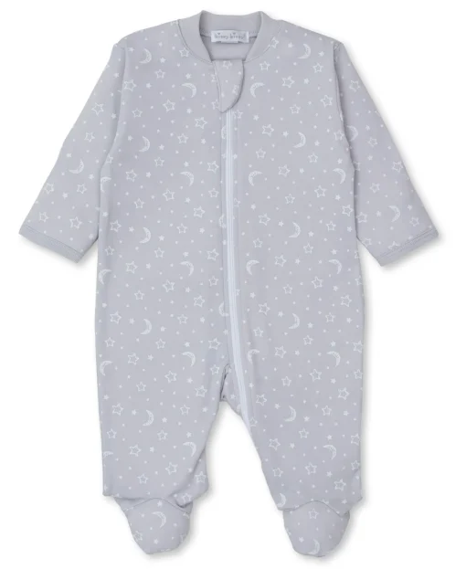 Crescent Moonlight Silver Zip Footie