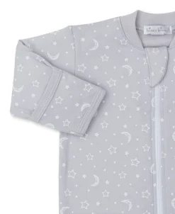 Crescent Moonlight Silver Zip Footie