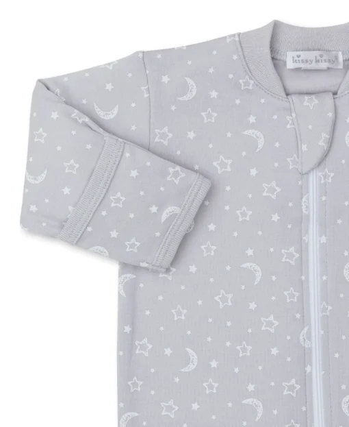 Crescent Moonlight Silver Zip Footie