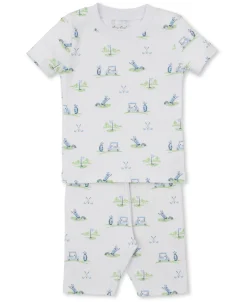 Fairway Foursome Blue Short Pajama Set