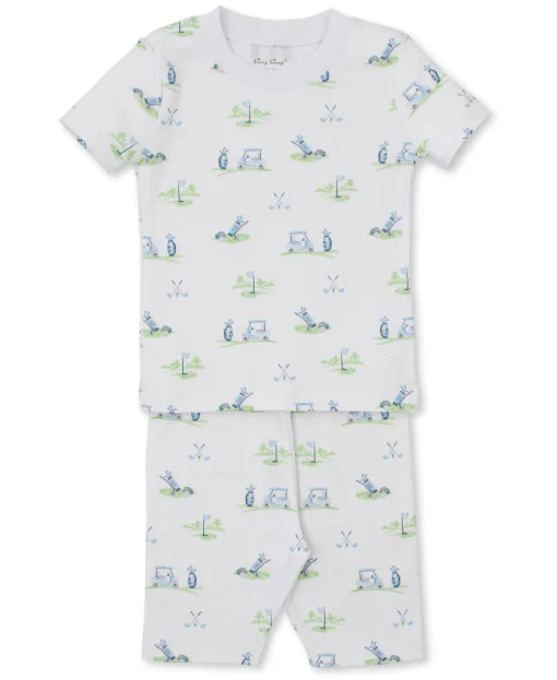 Fairway Foursome Blue Short Pajama Set