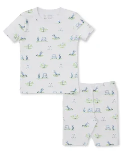 Fairway Foursome Blue Short Pajama Set