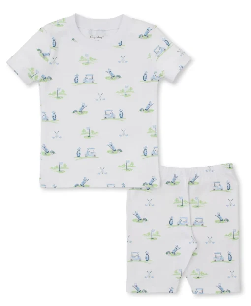 Fairway Foursome Blue Short Pajama Set