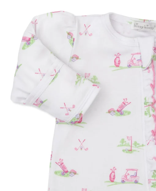 Fairway Foursome Pink Zip Footie