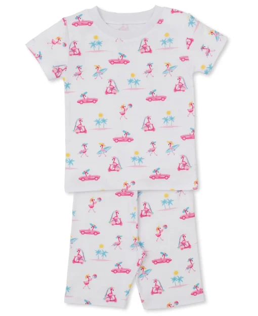 Flamingos Surfs Up Short Toddler Pajama Set