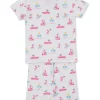 Flamingos Surfs Up Short Pajama Set