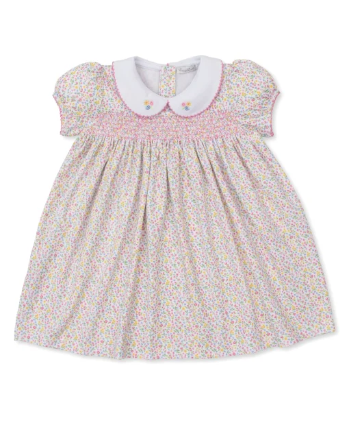 Garden Trellis Floral Smocked Toddler Dress