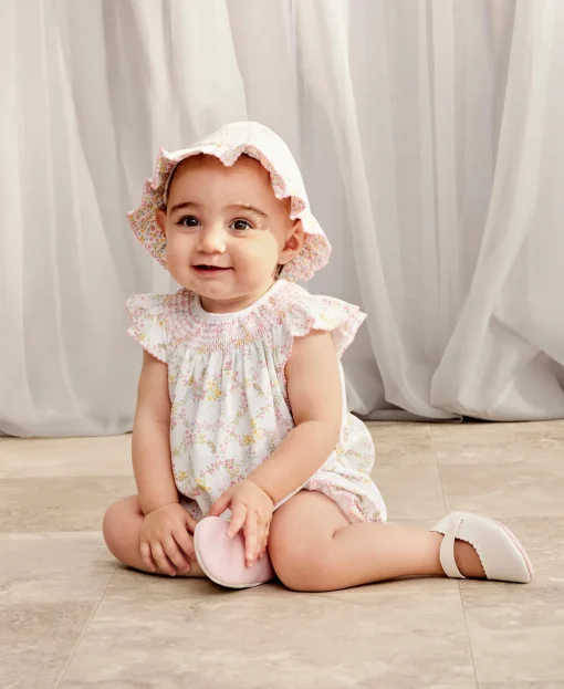 Garden Trellis Short Smocked Playsuit