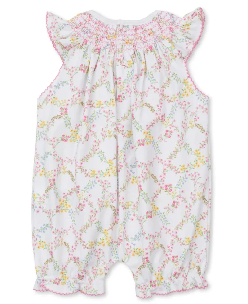 Garden Trellis Short Smocked Playsuit
