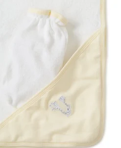 Giraffe Generations Stripe Hooded Towel & Mitt Set