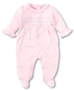 Hand Smocked CLB Charmed Pink Footie