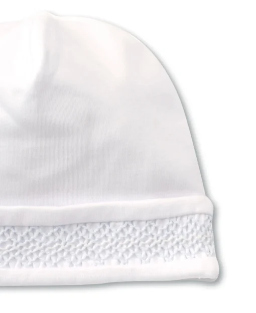 Hand Smocked CLB Charmed White/Blue Hat