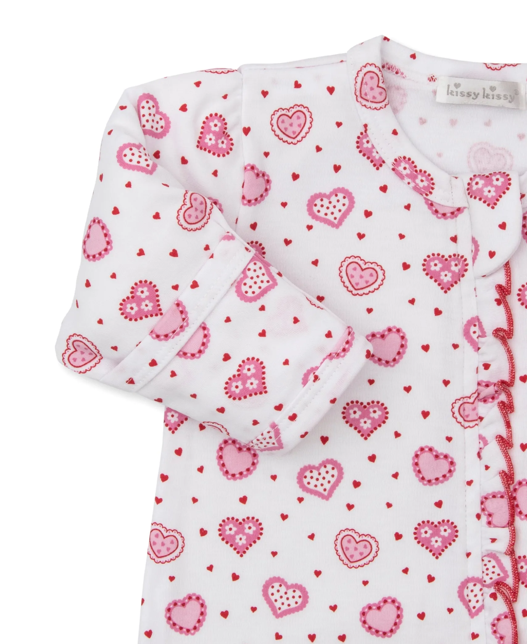 Heartfelt Hearts Zip Footie