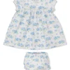 Heavenly Hydrangeas Blue Woven Dress Set