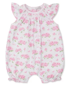 Heavenly Hydrangeas Pink Short Playsuit