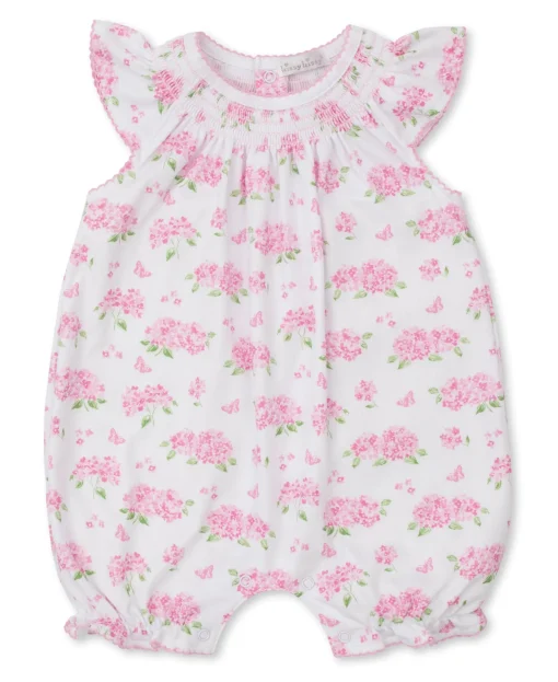 Heavenly Hydrangeas Pink Short Playsuit