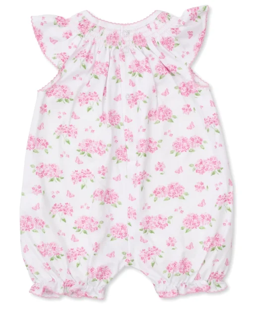 Heavenly Hydrangeas Pink Short Playsuit