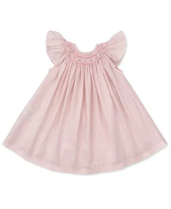 Kissy Elegance Pink Hand Smocked Woven Dress