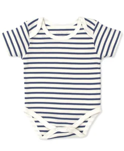 Kissy Love Basics Navy Stripes Short Sleeve Bodysuit