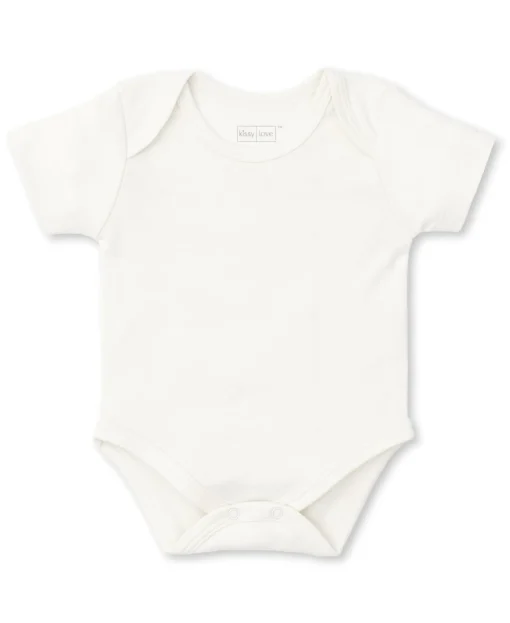 Kissy Love Basics Short Sleeve Cream Bodysuit