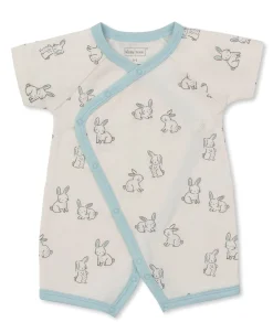 Kissy Love Bunny Buddies Blue Short Playsuit