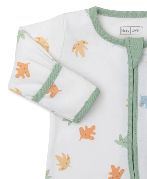 Kissy Love Leafy Breeze Zip Footie