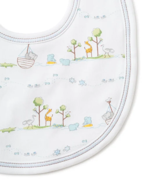 Noah's Blue Print Bib