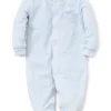 Personalized Blue Simple Stripes Footie