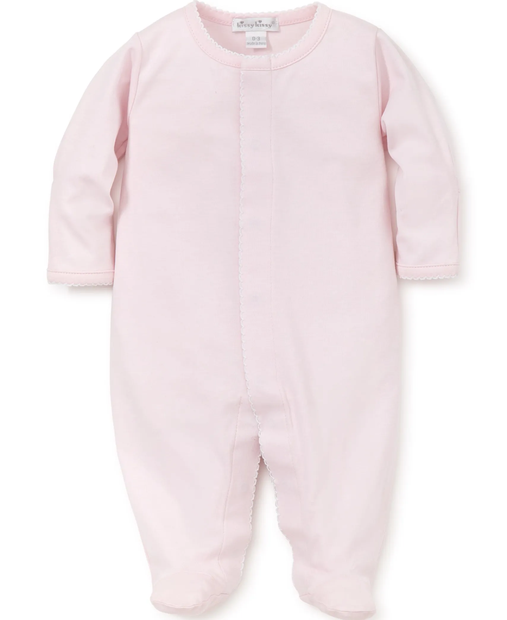 Personalized Pink/White Kissy Basics Footie NEW