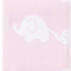 Pink Elephant Knit Novelty Blanket
