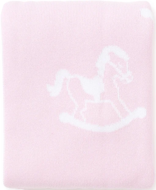 Pink Rocker Knit Novelty Blanket