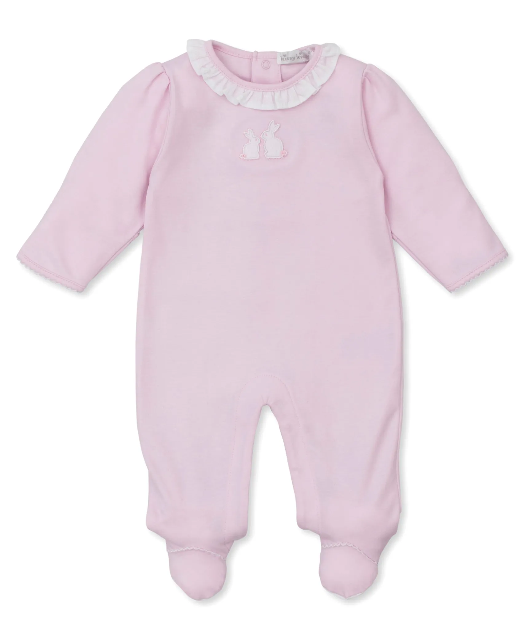 Pique Bunny Bash Pink Ruffle Footie
