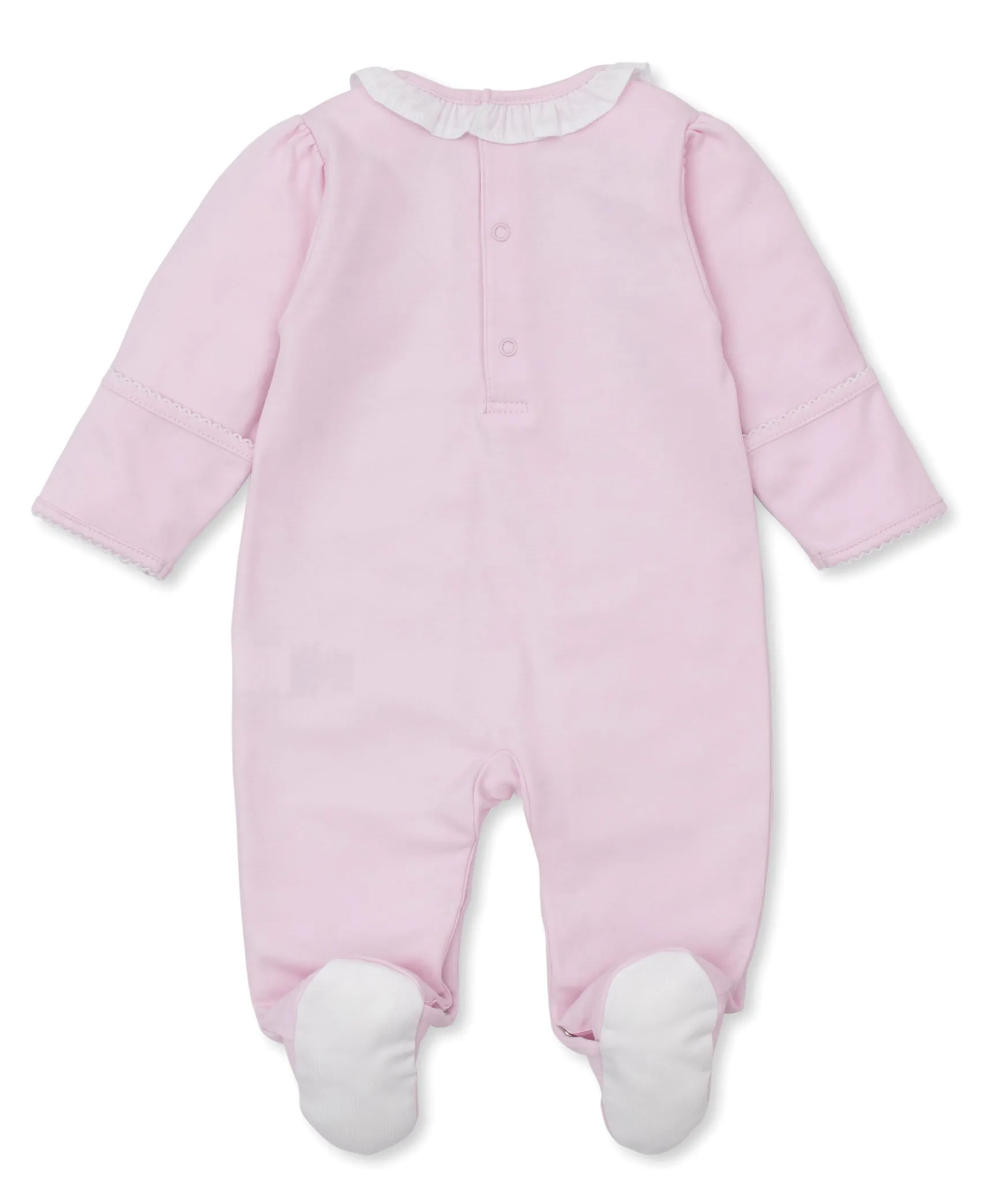 Pique Bunny Bash Pink Ruffle Footie